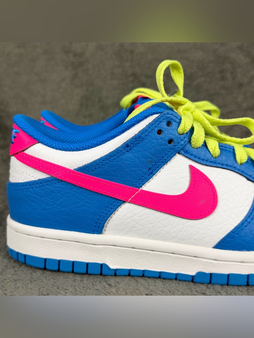 Nike Dunk Low Shoes Womens Size 7 Photo Blue Hyper Pink Sneakers 5.5Y IB7747-406 - Picture 11 of 12